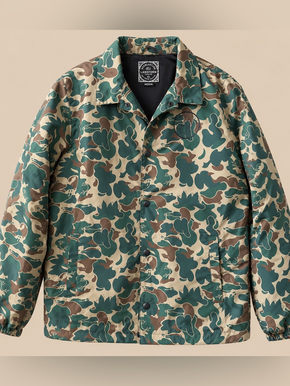 Airblaster Landform Series Duck Camo Snap Front Jacket M